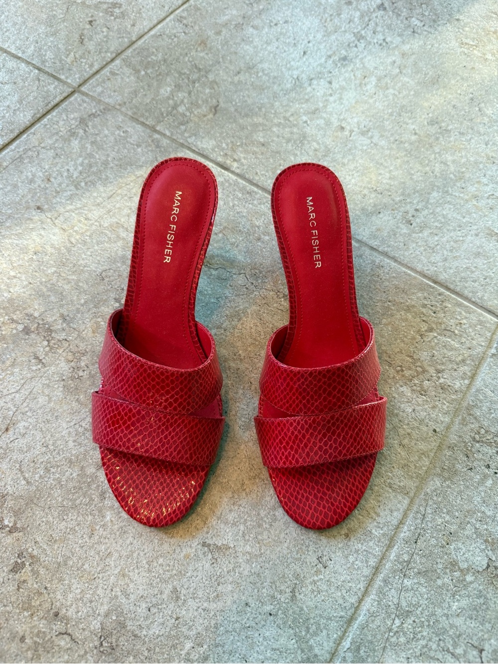 Marc Fisher Faux Snakeskin Heels